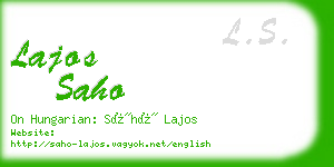 lajos saho business card